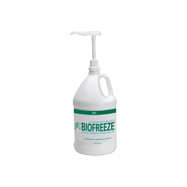 BioFreeze Cold Pain Relief Gel, 1 Gallon Dispenser Bottle, Case of 4